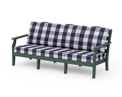 Draper James™ by  POLYWOOD® Savannah Deep Seating Sofa in Green / Buffalo Plaid Navy