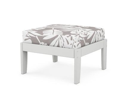 Unbranded Modular Ottoman - Classic in White / Leaf Grey Mist