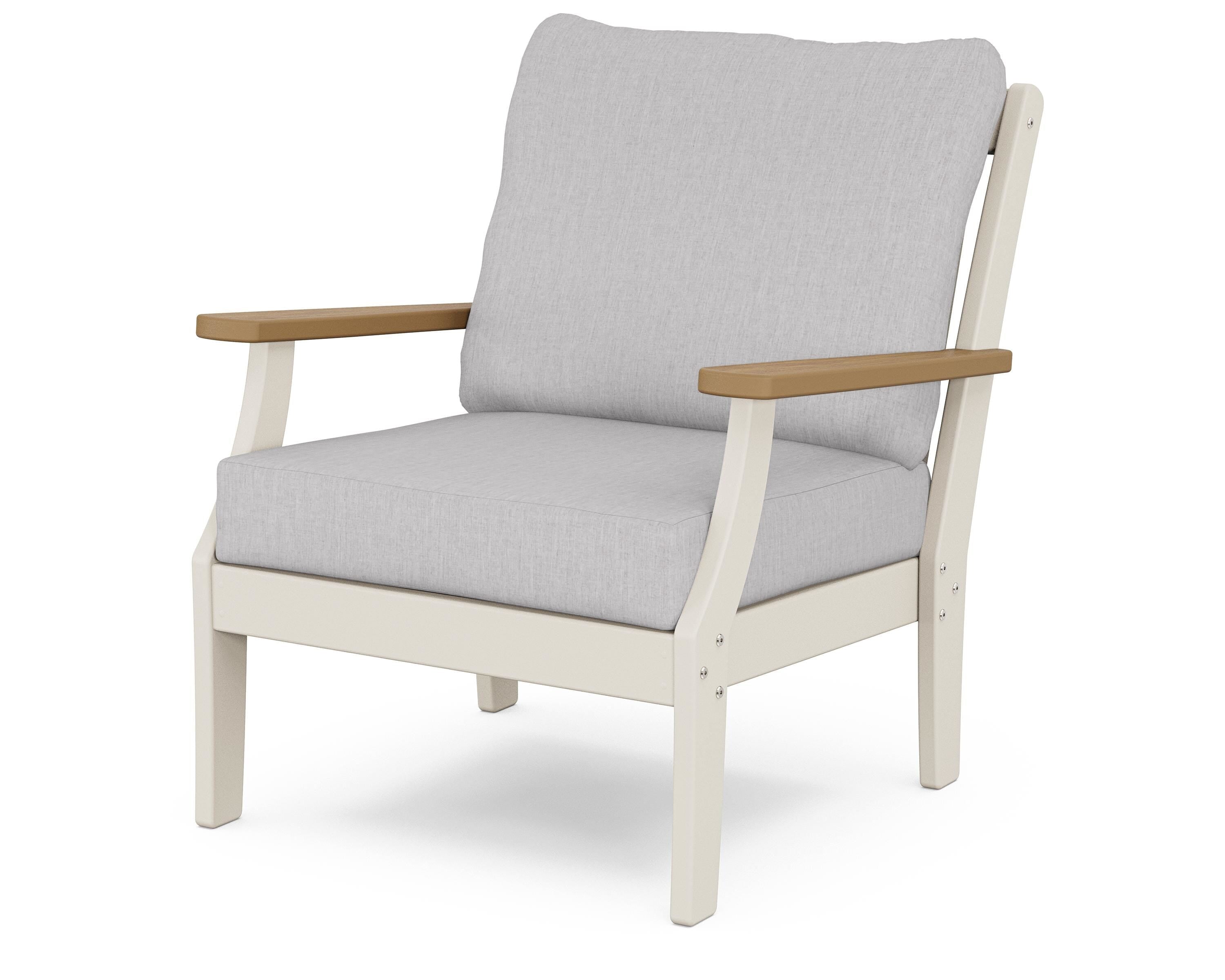 POLYWOOD® Braxton Deep Seating Chair in Sand / Natural / Granite