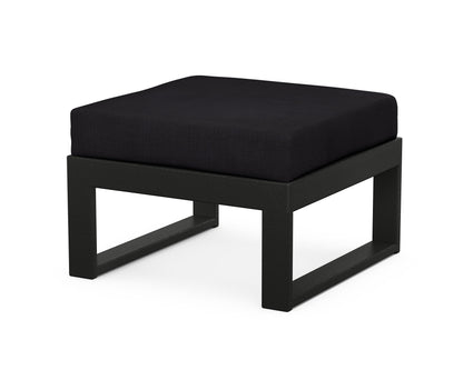 Unbranded Modular Ottoman - Modern in Black / Midnight Linen