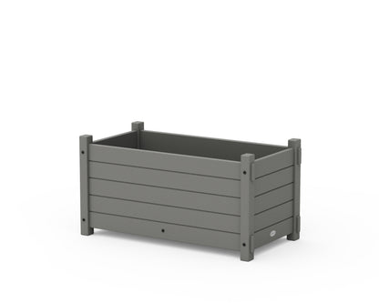 POLYWOOD® Nautical Rectangle Double Planter Box in Slate Grey