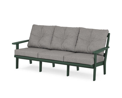 POLYWOOD® Mission Deep Seating Sofa in Green / Grey Mist