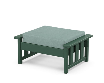 Martha Stewart by POLYWOOD® Acadia Deep Seating Ottoman in Green / Glacier Spa
