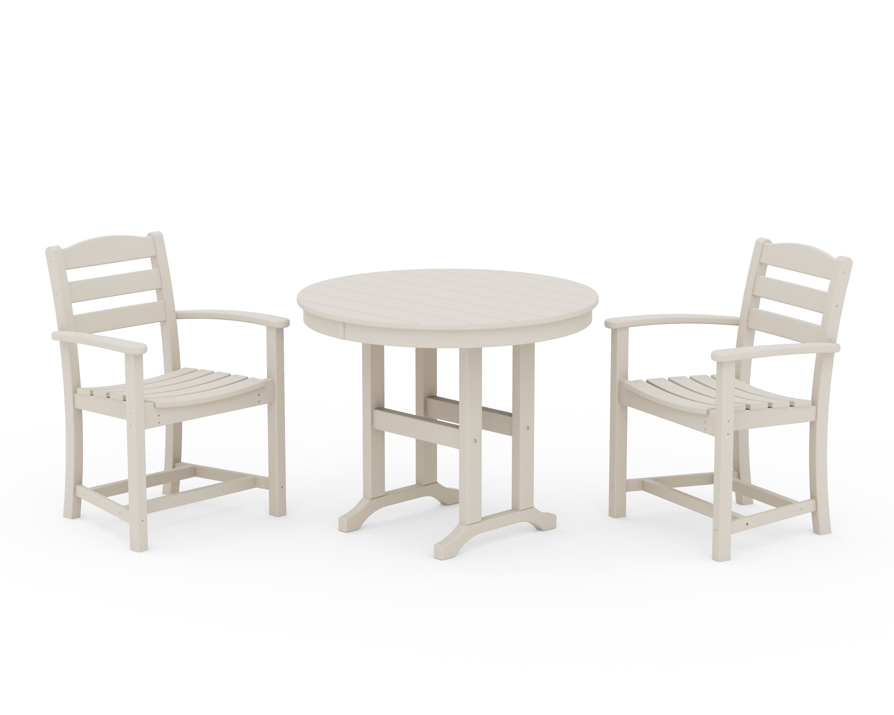 POLYWOOD® La Casa Café 3-Piece Round Dining Set in Sand