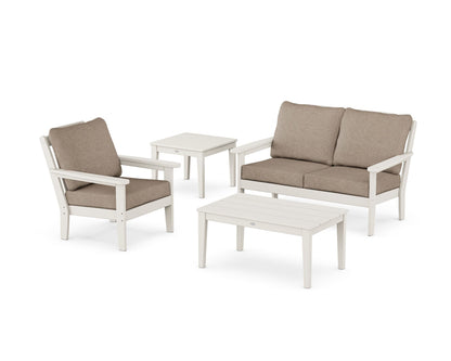 Country Living Wovendale 4-Piece Deep Seating Set in Sand / Spiced Burlap