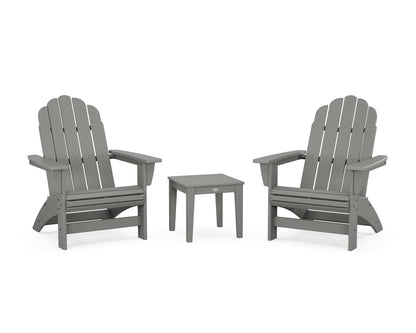 POLYWOOD® 3-Piece Vineyard Grand Adirondack Set in Slate Grey
