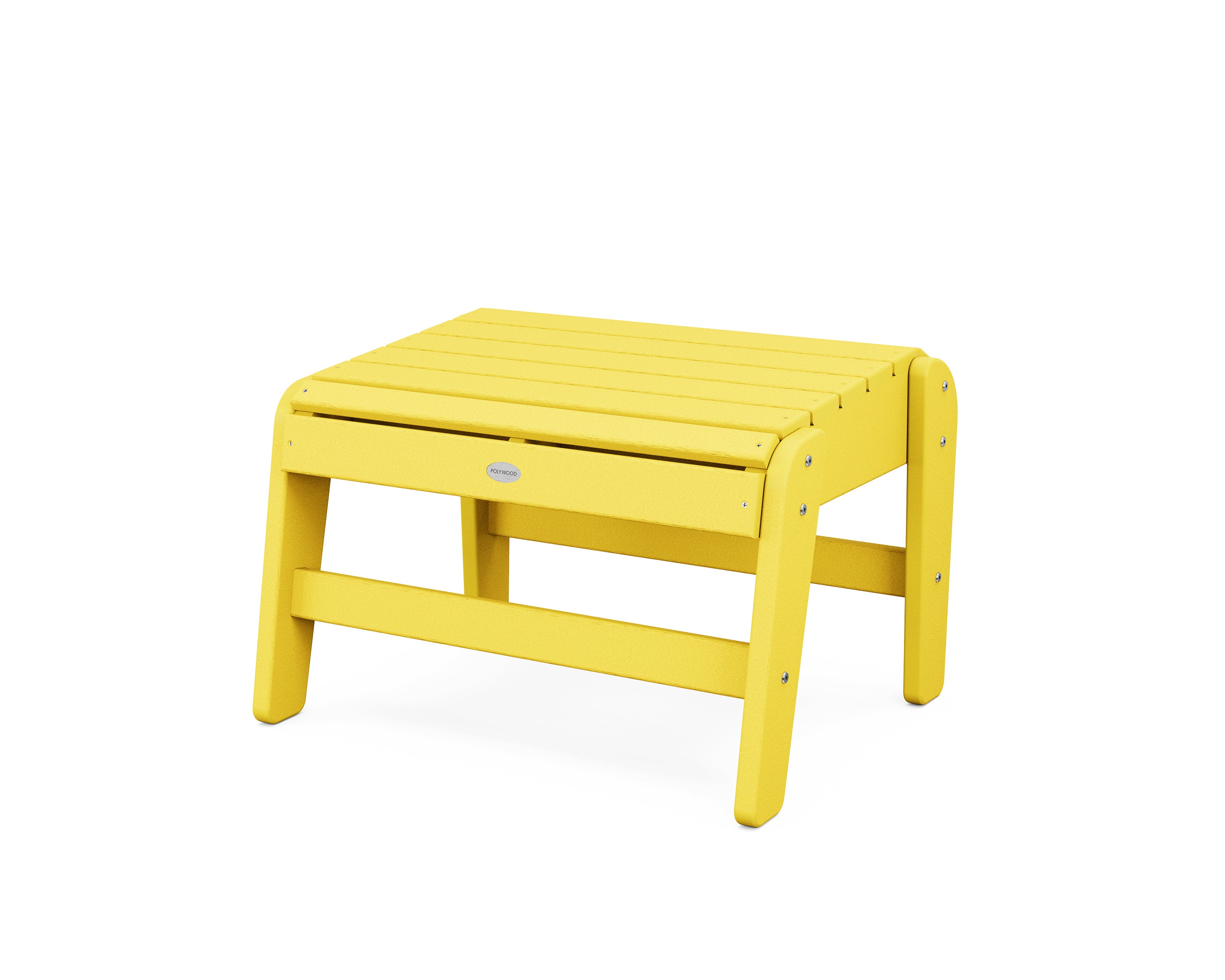 POLYWOOD® Grand Upright Adirondack Ottoman in Lemon