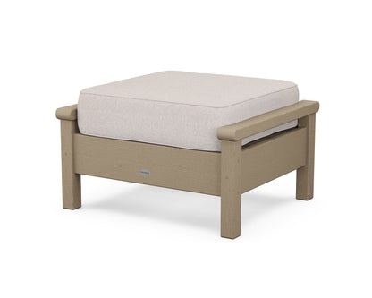POLYWOOD® Harbour Deep Seating Ottoman in Vintage Sahara / Dune Burlap