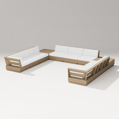 PW Designer Series Elevate 11-Piece U-Shaped Sofa Sectional in Vintage Sahara / Natural