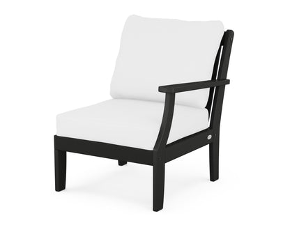 POLYWOOD® Braxton Modular Right Arm Chair in Black / Natural