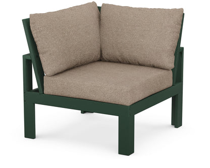 Unbranded Modular Corner Chair in Green / Spiced Burlap