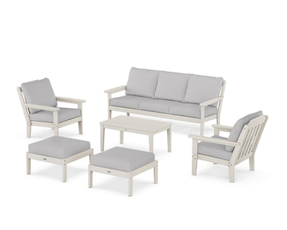 Country Living Cottage 6-Piece Lounge Sofa Set in Sand / Granite