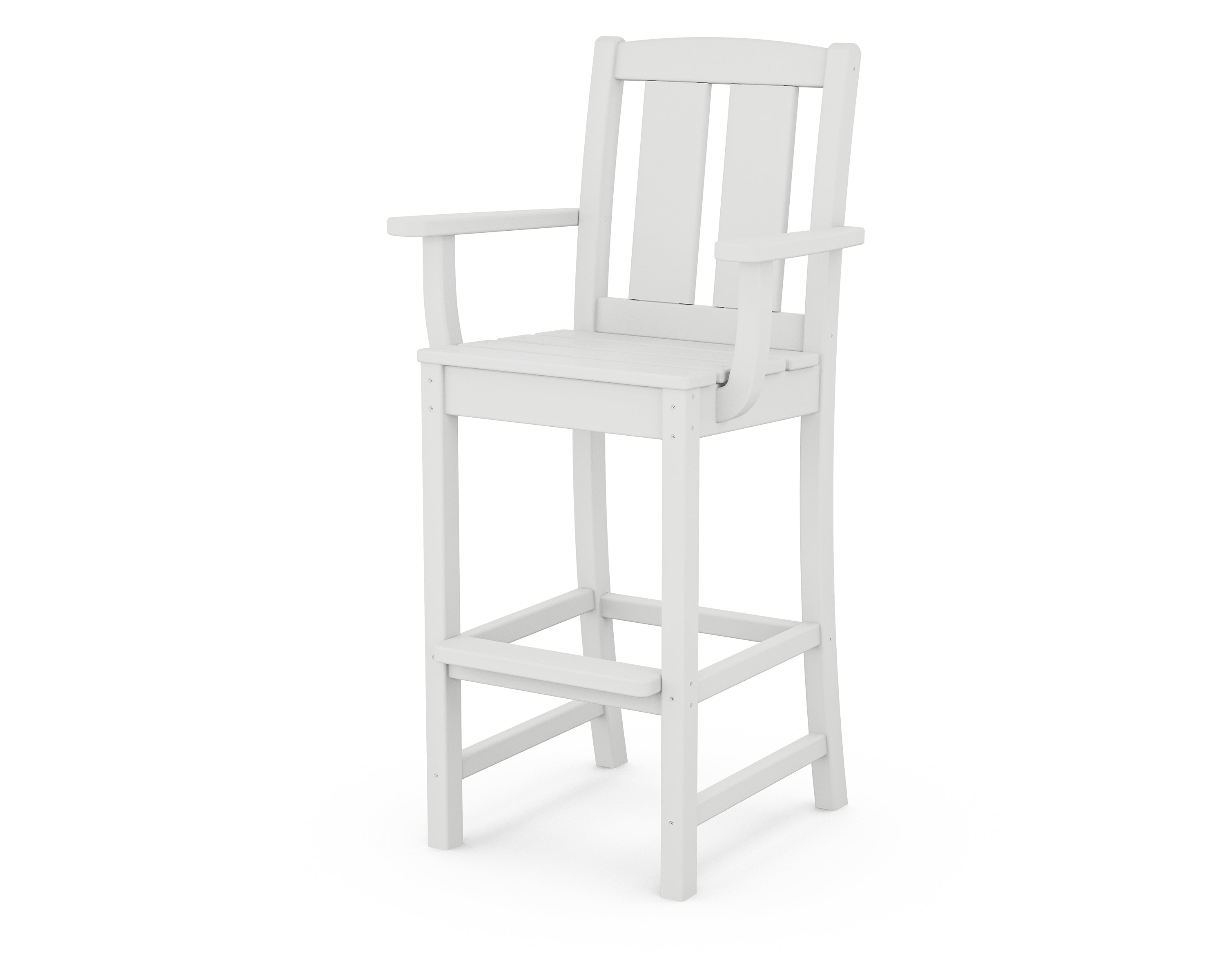 POLYWOOD® Mission Bar Arm Chair in White