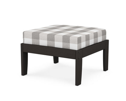 Unbranded Modular Ottoman - Classic in Vintage Coffee / Buffalo Plaid Grey Mist