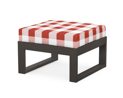 Unbranded Modular Ottoman - Modern in Vintage Coffee / Buffalo Plaid Crimson