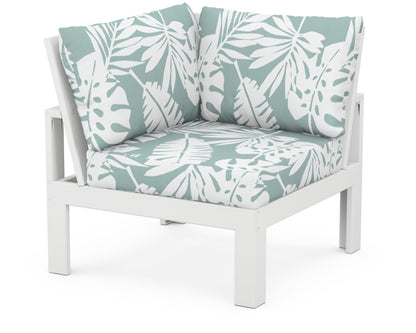 Unbranded Modular Corner Chair in White / Leaf Glacier Spa
