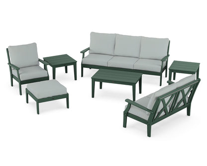 POLYWOOD® Braxton 7-Piece Deep Seating Set in Green / Spa