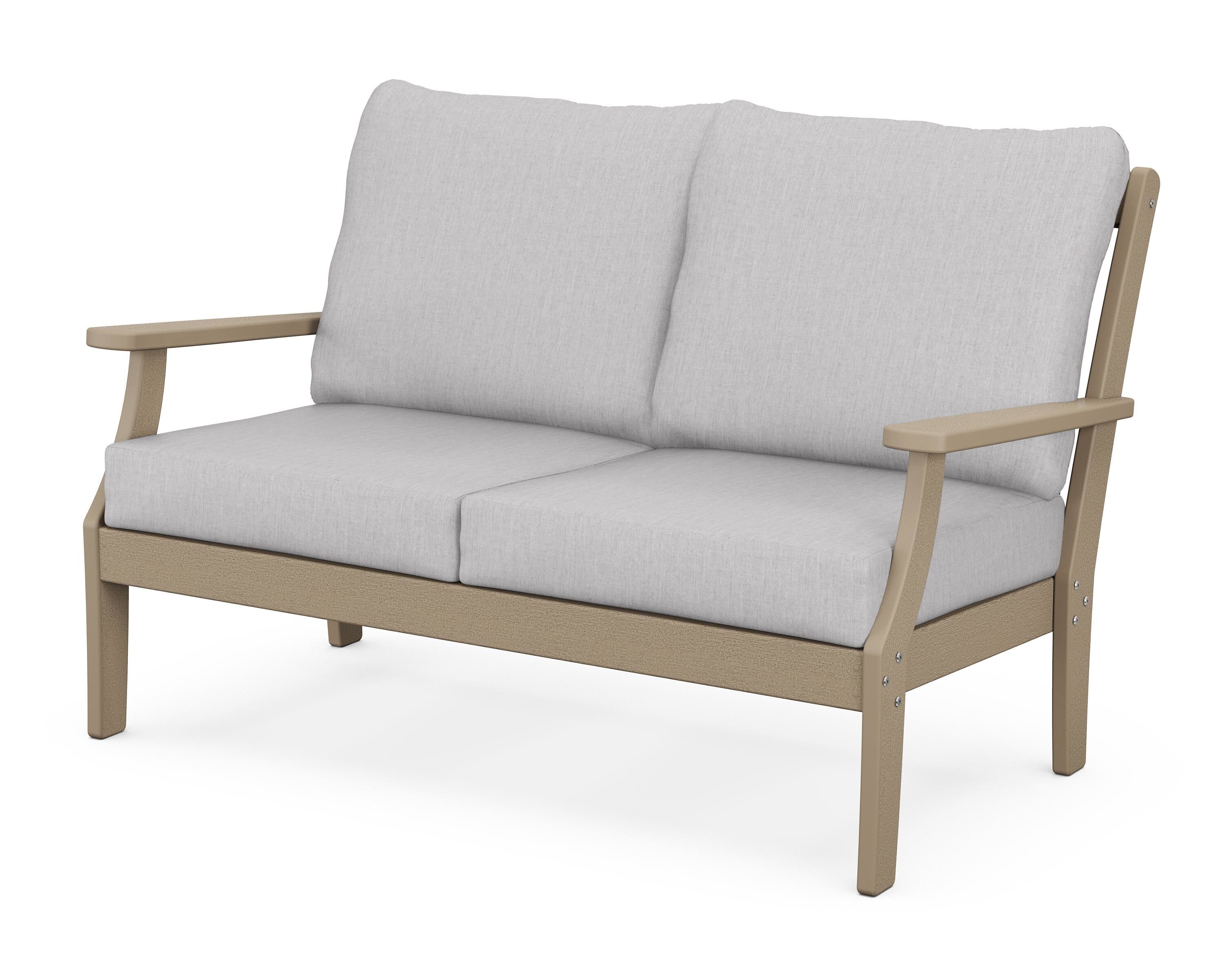POLYWOOD® Braxton Deep Seating Loveseat in Vintage Sahara / Granite