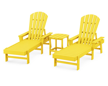 POLYWOOD® South Beach Chaise 3-Piece Set in Lemon