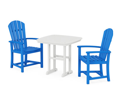 POLYWOOD® Palm Coast 3-Piece Dining Set in Pacific Blue / White