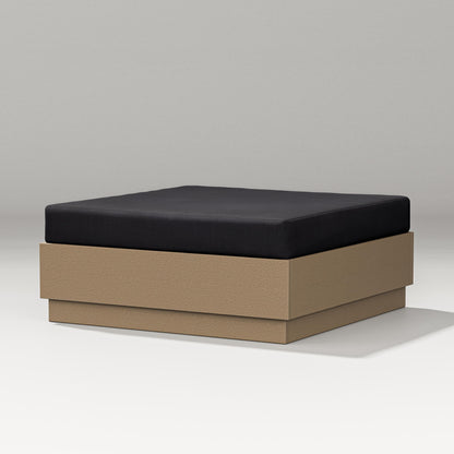 PW Designer Series Elevate Lounge Ottoman in Vintage Sahara / Midnight Linen