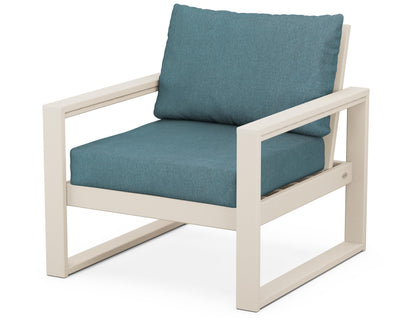 POLYWOOD® EDGE Club Chair in Sand / Ocean Teal