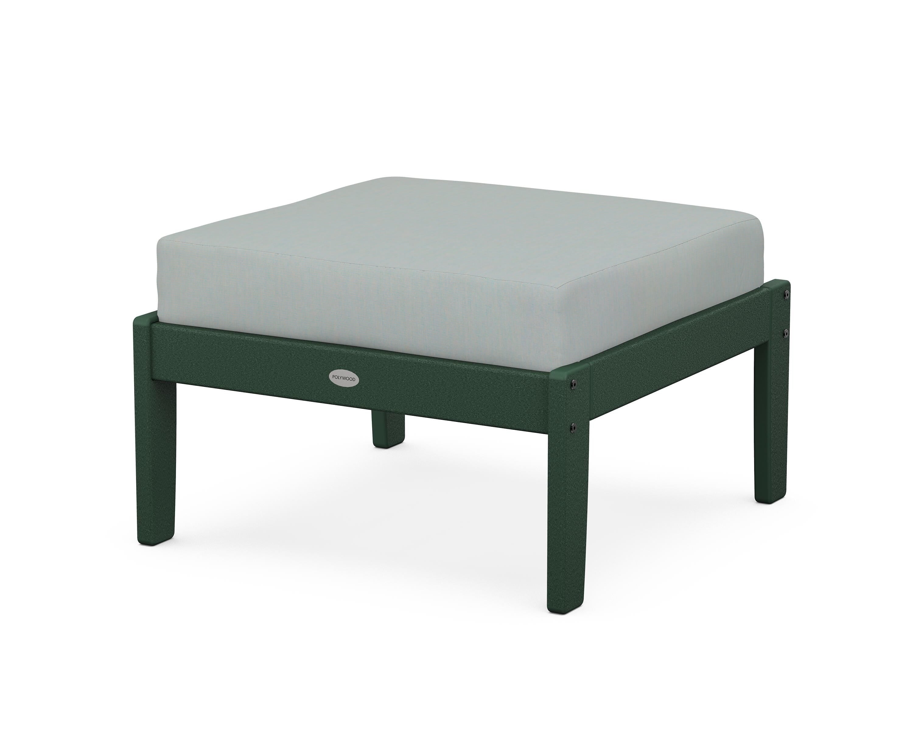 POLYWOOD® Braxton Deep Seating Ottoman in Green / Spa