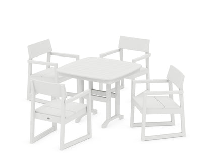 POLYWOOD® EDGE 5-Piece Dining Set in White