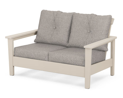 POLYWOOD® Prescott Deep Seating Loveseat in Sand / Weathered Tweed