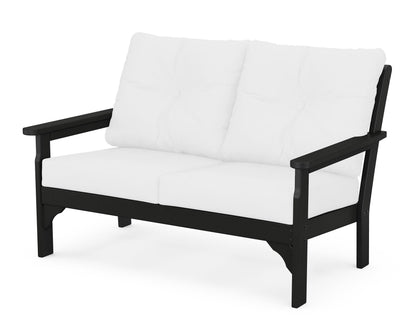 POLYWOOD® Vineyard Deep Seating Loveseat in Black / Natural