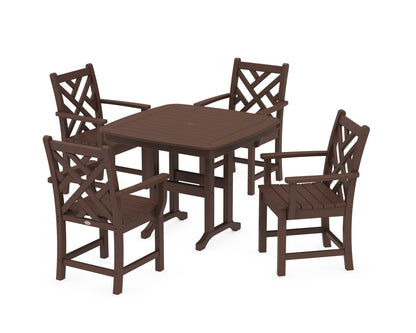 POLYWOOD® Chippendale 5-Piece Dining Set in Mahogany