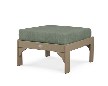 POLYWOOD¬Æ Vineyard Deep Seating Ottoman in Vintage Sahara / Cast Sage