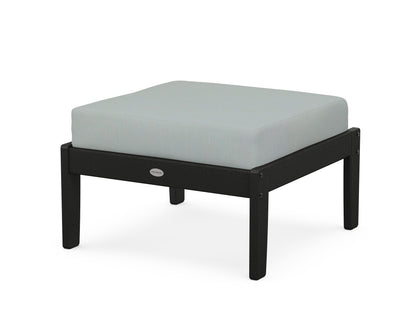 POLYWOOD® Braxton Deep Seating Ottoman in Black / Spa