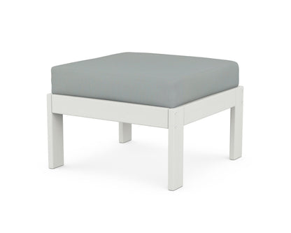 POLYWOOD® Vineyard Modular Ottoman in Vintage White / Spa