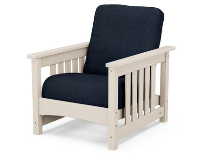 POLYWOOD® Club Mission Chair in Sand / Marine Indigo