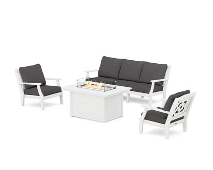 Chinoiserie Deep Seating Fire Pit Table Set