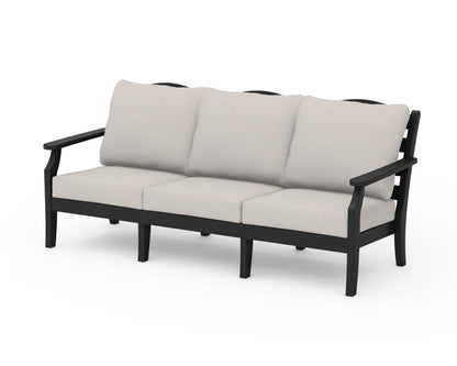 Draper James™ by  POLYWOOD® Savannah Deep Seating Sofa in Black / Cast Ash