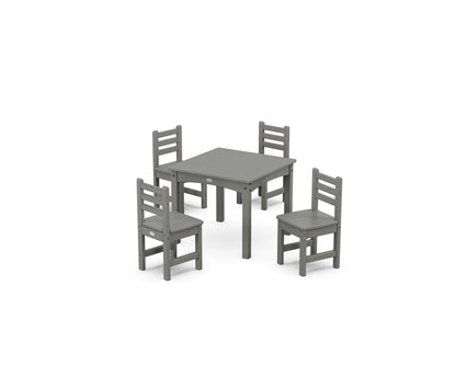 POLYWOOD® Lakeside Toddler 5-Piece Dining Set in Slate Grey