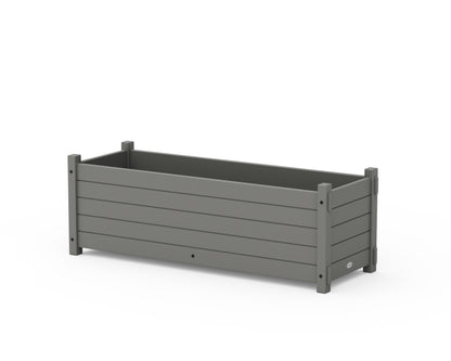 POLYWOOD® Nautical Rectangle Triple Planter Box in Slate Grey