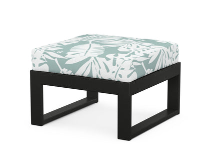 Unbranded Modular Ottoman - Modern in Black / Leaf Glacier Spa
