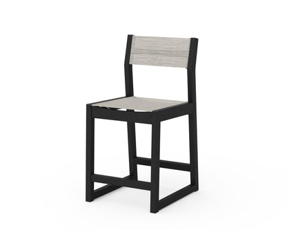 POLYWOOD® EDGE Sling Counter Side Chair in Black / Birch Sling
