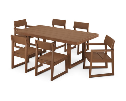 POLYWOOD® EDGE 7-Piece Dining Set in Teak