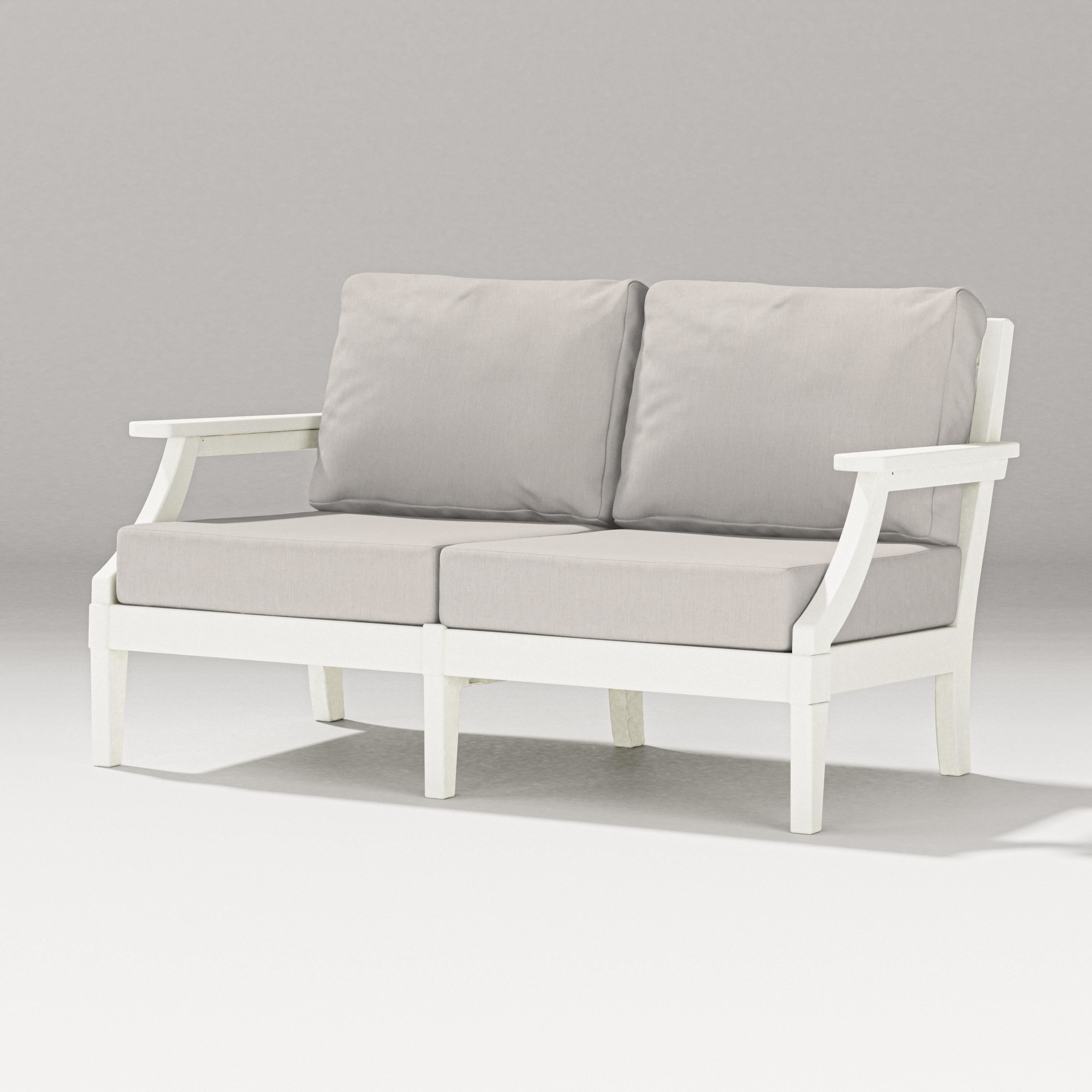 PW Designer Series Estate Loveseat in Vintage White / Cast Ash