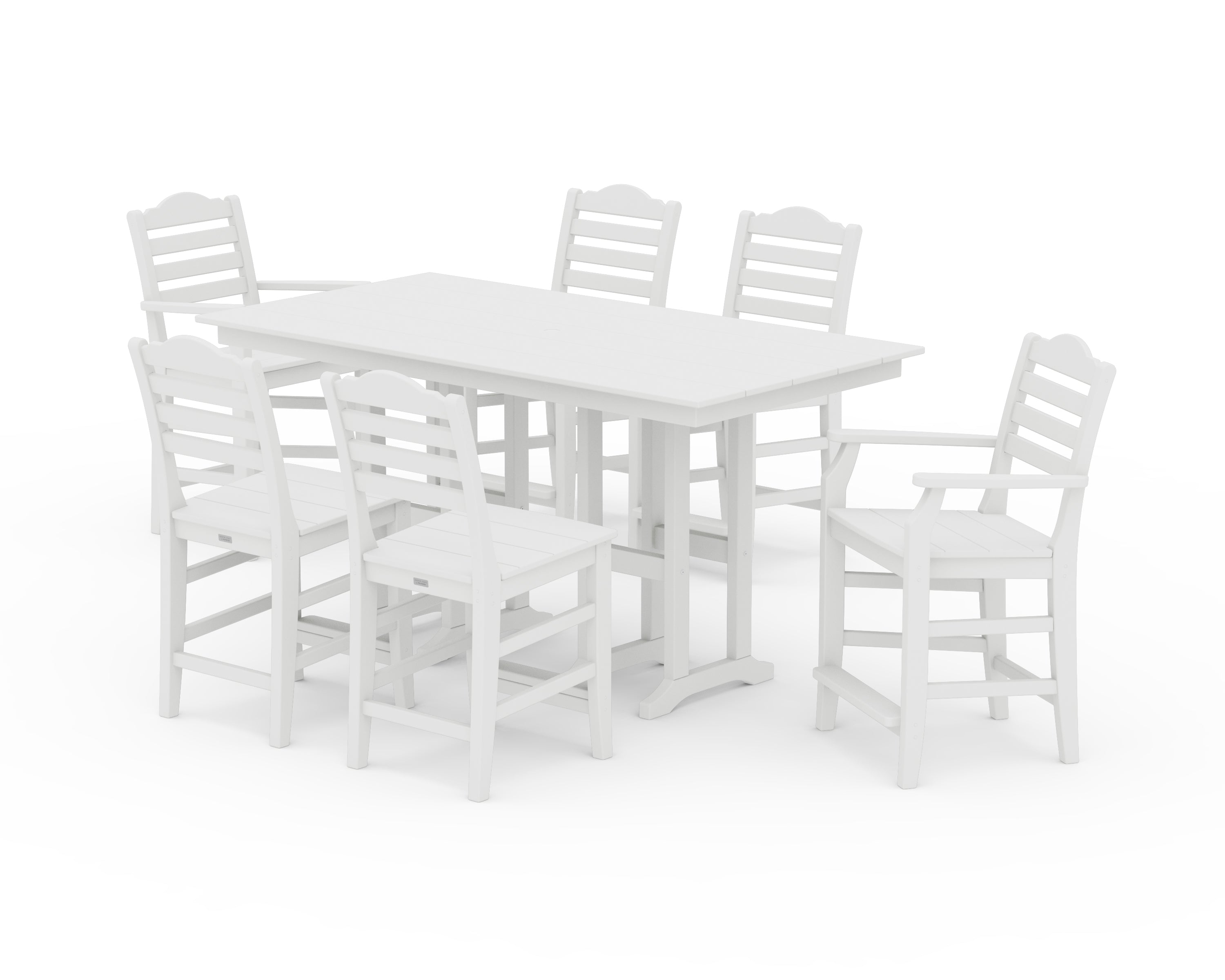 Draper James™ by  POLYWOOD® Savannah 7-Piece Farmhouse Counter Set in White