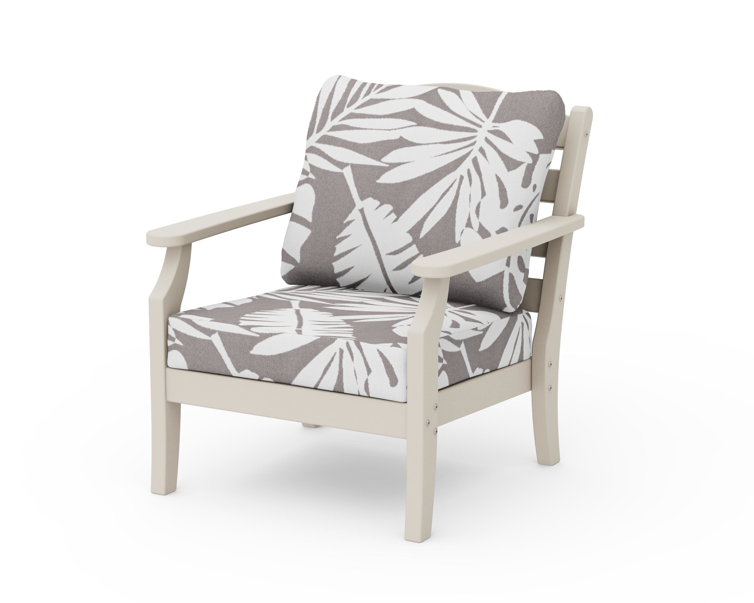 Draper James™ by  POLYWOOD® Savannah Deep Seating Chair in Sand / Leaf Grey Mist