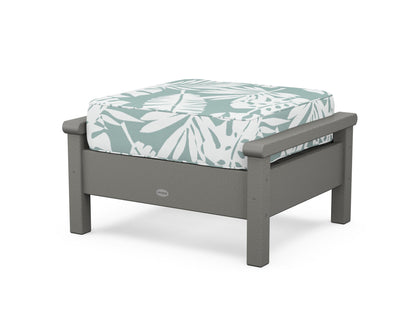 POLYWOOD® Harbour Deep Seating Ottoman in Slate Grey / Leaf Glacier Spa