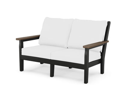 POLYWOOD® Chippendale Deep Seating Loveseat in Black / Kona / Natural