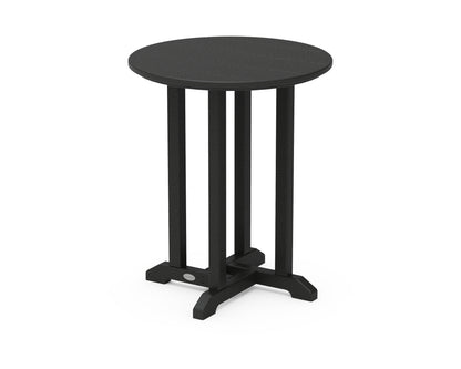 POLYWOOD® Contempo 24" Round Dining Table in Black
