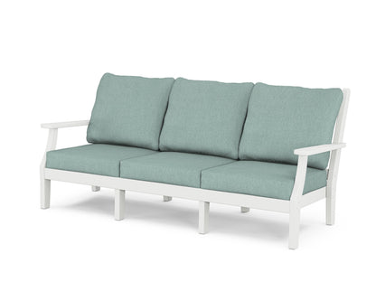 Country Living Wovendale Deep Seating Sofa in White / Glacier Spa