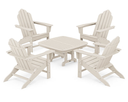 POLYWOOD® Long Island Adirondack 5-Piece Conversation Group in Sand